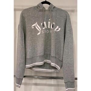 Juicy Couture Gray Cropped Hoodie - Sport Edition, Size L
